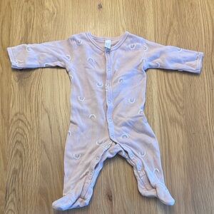 Rylee + Cru Blush One Piece with Rainbow Pattern